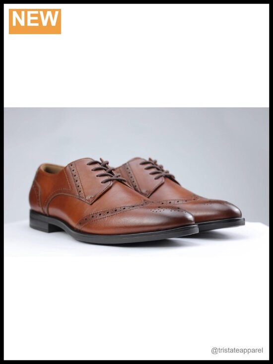 Men\'s Wingtip Oxford Dress Shoes Faux Leather Lace-Up Formal